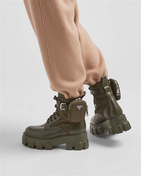 prada pouch shoes|prada combat boots with pouches.